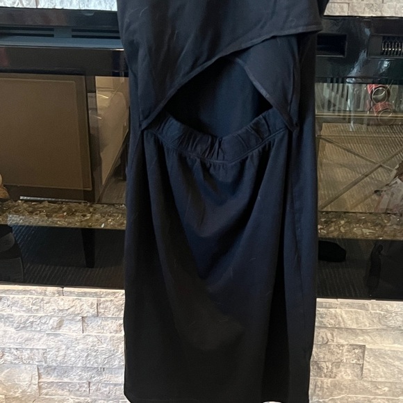 T. La casual Black cutout waist cotton T shirt Dress size Medium - Picture 5 of 7